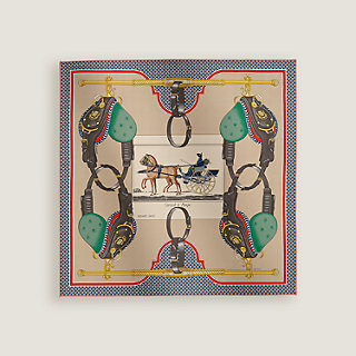 気品が薫る一枚 HERMES Carrick a Pompe ガヴロッシュ45 Carrick a Pompe scarf 45 | Hermès Hong Kong SAR